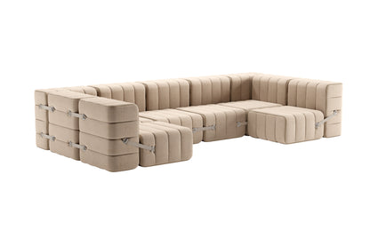 CURT Sofa in 100% recycled wool. 6-seat modular system